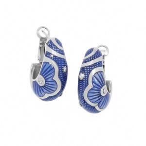 NEW BRIGHTON women's flora hoop earrings in silver